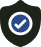 A shield featuring a prominent check mark, symbolizing safety and risk-free rounds in a secure environment.