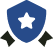 A blue shield featuring a prominent star, symbolizing protection and assurance with the motto "Zero Risk, Maximum Assurance."